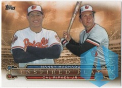 Manny Machado / Cal Ripken Jr 2015 TOPPS SERIES 1 Inspired Play #I-1 Orioles